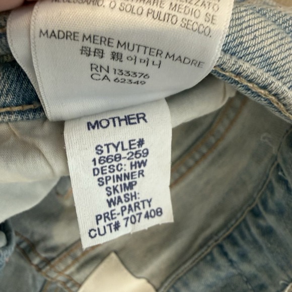 Mother Superior High Waist Spinner Skimp Wide Leg Jeans 1668-259 PreParty sz 30 - Picture 8 of 11